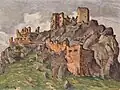 Hrad Beckov (tempera) před 1927