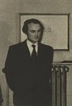 ak. mal. Jaroslav Paur na zahájení výstavy ve Varšavě (1948)