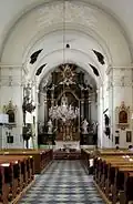 Interiér kostela Nejsvětější Trojice, Javorník (1772–1774)