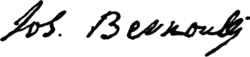 Johann Bernoulli – podpis