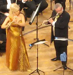 James Galway (vpravo) se svou manželkou Jeanne Galway