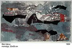 Bez názvu II (monotyp) 33 × 58 cm, 1964