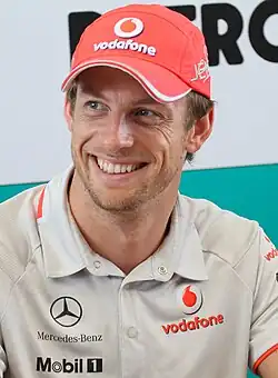 Jenson Button v Malajsii v roce 2010