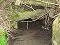 První viditelná část potoka ve Svojeticích