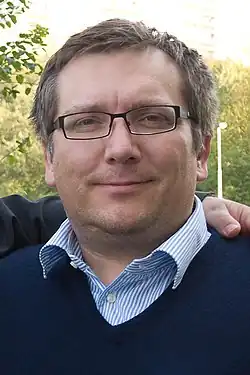 Jiří Janeček na předvolebním mítinku v září 2010