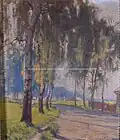 Cesta alejí (olej na plátně)
