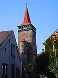Valdická brána pohled z ulice Pod Koštofrankem