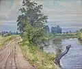 Jindřich Bubeníček Z polabin (akvarel, 1931)