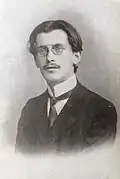 Jindřich Veselý jako student (kolem roku 1905).