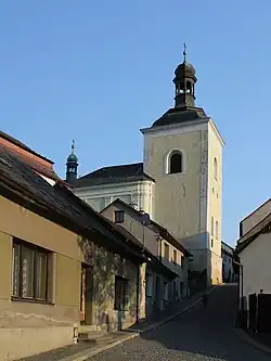 Věž kostela sv. Mikuláše v Turnově