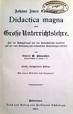 Německé vydání knihy Didactica magna