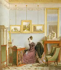 Žena u psacího stolku (1820)