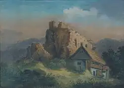Zřícenina hradu Kamýk (1840)
