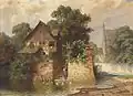 Johann Kautsky – Idylle am Stadtgraben (1864)