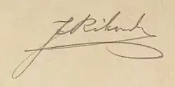 Johann Rihosek – podpis
