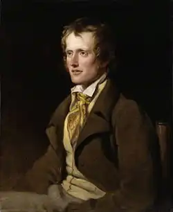 John Clare na portrétu Willimama Hiltona z roku 1820