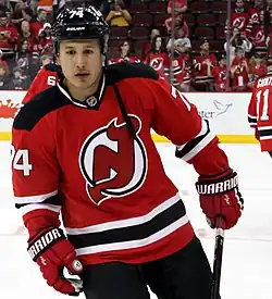 Jordin Tootoo v dresu New Jersey Devils.