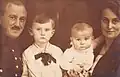 S manželkou Marií a syny Václavem a Miloslavem (prosinec 1926)