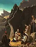 Josef Huttary – Uprchlíci v Černé Hoře (1865)