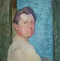 Autoportrét, (olej na papíře) 1895