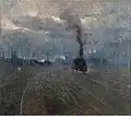 Josef Král Nádraží v podvečer