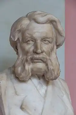 Mramorová busta na nádvoří Vídeňské univerzity