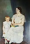 Žena s dívkou (olej na plátně) 1933