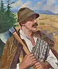 Dřevorubec (olej na plátně) 1932