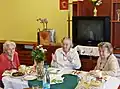 Oslava 99. narozenin. Setkání se dvěma lidickými ženami, Miloslavou Kalibovou a Miladou Cábovou (Tábor 17. ledna 2013)