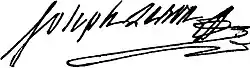 Joseph Le Bon – podpis