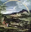 Joseph Anton Koch: Heroická krajina s duhou (1805)