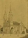 kresba chrámu, 1908