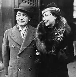 Jules Romains se svojí manželkou Lise Dreyfus-Romains (1909 – 1997) v 1936