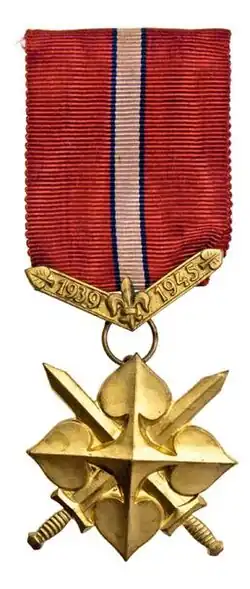 Junácký kříž „Za vlast“ 1939–1945 I. stupeň - avers