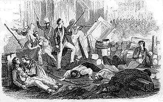 Povstalci na rytině z roku 1870