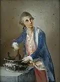 "Mladý muž chladící víno", neznámý umělec, Německo (18. století)