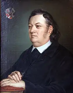 Justinus Kerner na obraze Ottavia d'Albuzziho z roku 1852