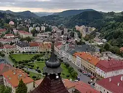 Výhled na město z věže kostela sv. Kataríny