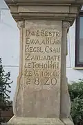 detail nápisu
