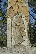 detail litinového reliéfu