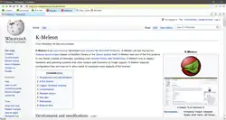 Ukázka prohlížeče K-Meleon.