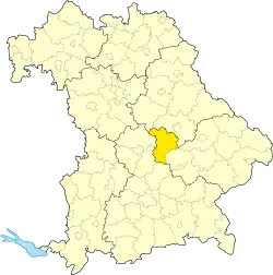 Zemský okres Kelheim na mapě Bavorska