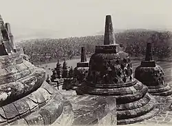 Terasy na Borobuduru