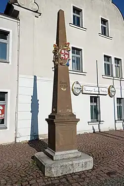 Saský poštovní milník z roku 1725