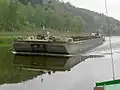 Remorkér KON 3 s tlačným člunem KON 1 u Roztok