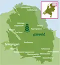 Mapa groningenského ložiska zemního plynu