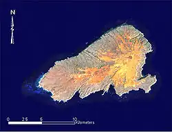 Satelitní snímek ostrova Kahoolawe