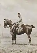 František Josef na koni