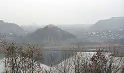 řeka u hald v Doněcku