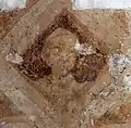 Detail fresky zobrazující hlavičku v bordúře